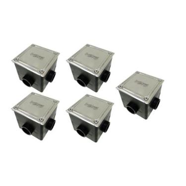 Imagem de 5 Caixa De Passagem Com Tampa Inox Sodramar