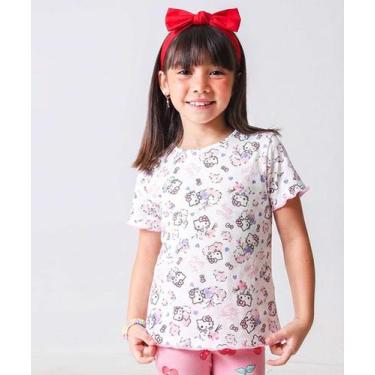Imagem de Blusa Infantil Estampa Hello Kitty Tam 4 a 10 Off Whit-99029 - Sanrio,
