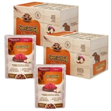 Imagem de Combo 2 Caixa Special Dog Ultralife Sachê Adultos Sabor Carne - 100g