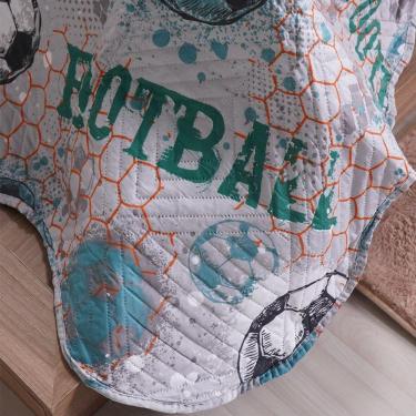 Imagem de Kit Colcha Solteiro Ultra Lisse New Kids Rolinho 160x220cm Football
