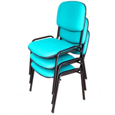 Imagem de 03 Cadeiras Para Auditórios Linha Hotel Auditório Verde