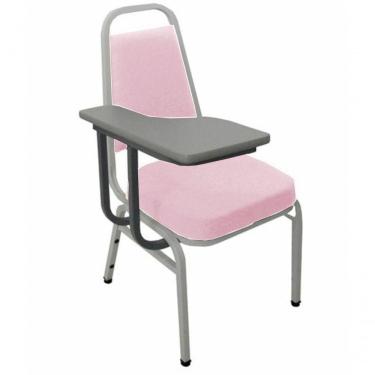 Imagem de Cadeira Universitária Empilhável Linha Hotel Plus Rosa