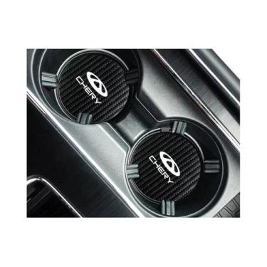 Imagem de Tapete De Fibra De Carbono Para Porta-Copos De Carro, Almofada Para Su