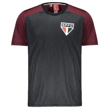 Imagem de Camisa São Paulo Braziline Rede Masculina - Vinho e Preto - P-Masculino