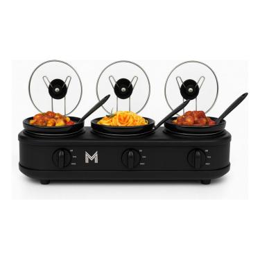 Imagem de Rechaud Eletrico Triplo Buffet 3 Panelas Preto 127v - Cooker 127v