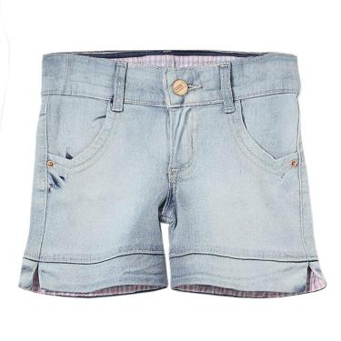 Imagem de Shorts Infantil Look Jeans c/ Cinto Jeans Feminino-Feminino
