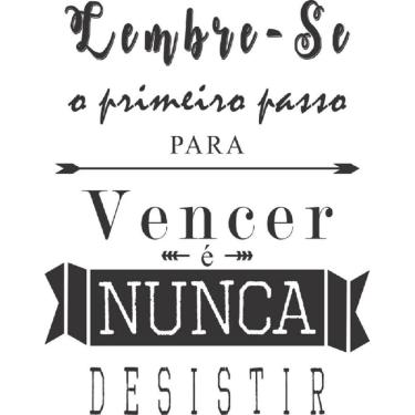 Imagem de Adesivo Decorativo Frase O Primeiro Passo Para Vencer