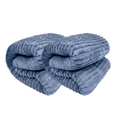 Imagem de Manta Cobertor Casal Corttex Luster Canelada 180x220cm Microfibra Antialérgico Super Macio Premium