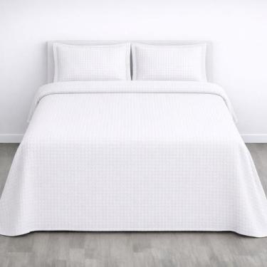 Imagem de Kit Colcha Casal Algodão Piquet Gênova Hotel 220x240 cm Teka 3 Peças, 