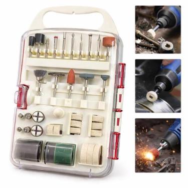Imagem de Kit acessórios micro retifica 71 maleta universal corte lixa gravação 