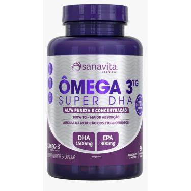 Imagem de Ômega 3TG Super DHA - 90 Cápsulas - Sanavita-Unissex