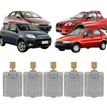 Imagem de Kit 5 Micro Motor para Trava Elétrica de Fechadura Porta Modelo F103 Fiat Palio Weekend Siena Strada