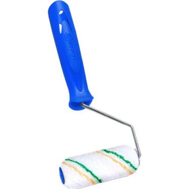 Imagem de Rolo de lã Sintética Para Pintura, 9 cm, com Suporte, Antirrespingo, 1