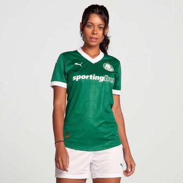 Imagem de Camisa Puma Palmeiras I 2025 Jogador Feminina-Feminino
