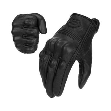 Imagem de Luvas De Couro Para Motocicleta De Inverno Com Dedos Completos, À Prov
