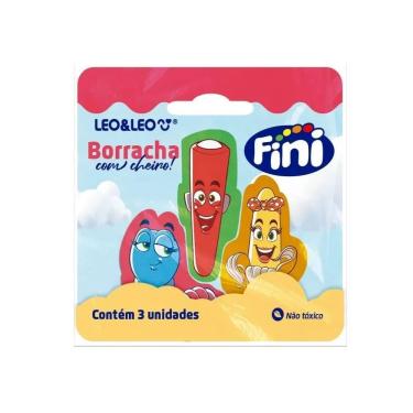 Imagem de Mini Borracha com Cheiro Leonora Fini 3 Unidades para Uso Diário em Estojo Ou Bolsa Colorida