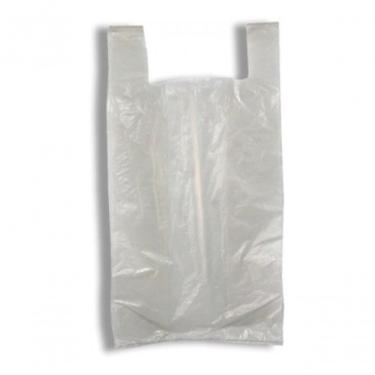 Imagem de Sacolas Plasticas Branca Reciclada Recuperada 70x90 C- 10 kg Alça Camiseta Branca Higipack