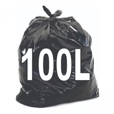 Imagem de Saco para Lixo Kit 2 Saco de Lixo 100 Litros Resistente 100 Unidades para Descarte em P...