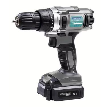 Imagem de Parafusadeira Furadeira Tramontina Doméstica à Bateria 12V com Carregador Cinza Bivolt