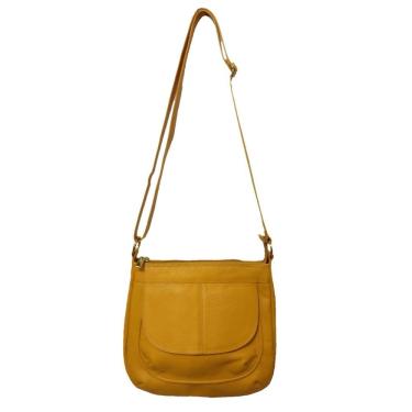 Imagem de Bolsa Transversal Direto De Fábrica Topgrife Atacado Couro Cor Amarelo Tamanho único