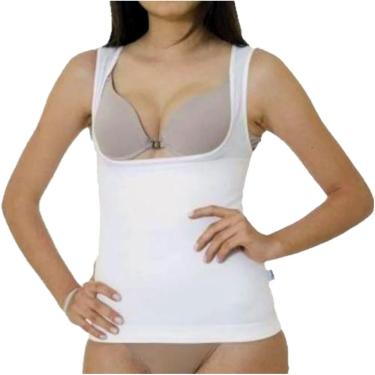 Imagem de Camiseta Modeladora Healthy Body Feminina Branca Tam P - Unidade
