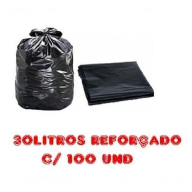 Imagem de Saco de Lixo 30L Reforçado para Descarte Doméstico Preto Higipack com 20 Unidades na Em...