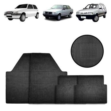 Imagem de Jogo de Tapete de Borracha Preto para Fiat Uno/premio/elba 4 Peças - C