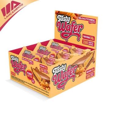 Imagem de Tasty Wafer Peanut Butter 50g (Caixa com 12 unidades) - Adaptogen