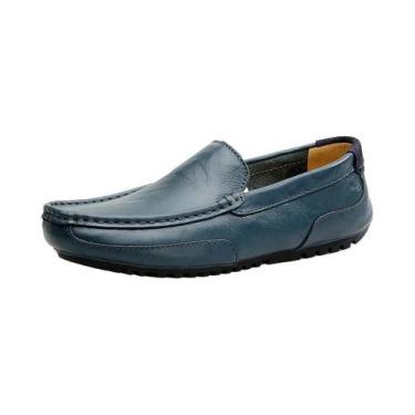 Imagem de Sapatos Casuais Masculinos De Verão Em Couro Genuíno Macio E Respiráve