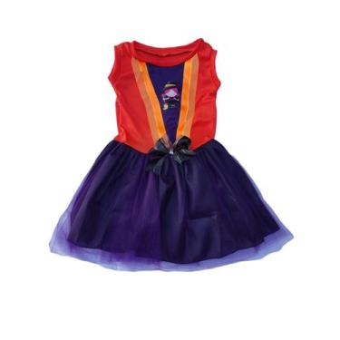 Imagem de Vestido Fantasia Infantil Menina Tema Halloween Bruxinha - Belos e Bel