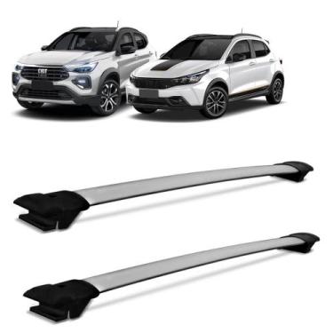 Imagem de Rack Travessa de Teto Fiat Pulse e Argo 2016 a 2023 Alumínio Prata - T