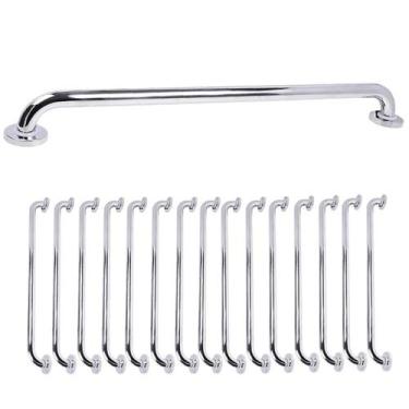 Imagem de Barra de Apoio 80cm Inox Kit 15 Uni Banheiro Suporte Idoso Deficiente 