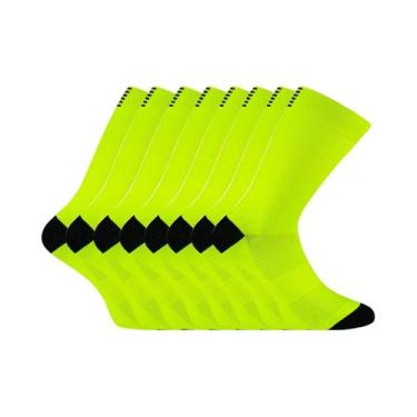 Imagem de Meias De Compressão Unissex De Cor Pura Para Ciclismo, 4 Pares, Para C
