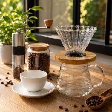 Imagem de Conjuto Café Premium Coador de Vidro com Jarra 600ml - Dasshaus