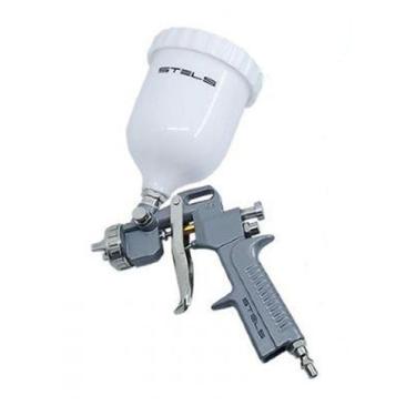 Imagem de Pistola p/ pintura pneumática c/ tanque alto 600ml   stels