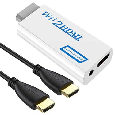 Imagem de SNLLMZI Conversor adaptador Wii para HDMI com conector de áudio de 3,5 mm e saída HDMI 1080p 720p, compatível com todos os modos Wii