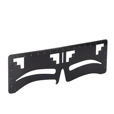 Imagem de Modelo de sobrancelha de metal, régua de sobrancelha de aço inoxidável medição flexível Sobrancelhas de ondas de outono