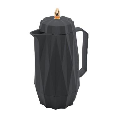 Imagem de Garrafa Térmica Plástica Diamond Cinza 1 Litro Lyor