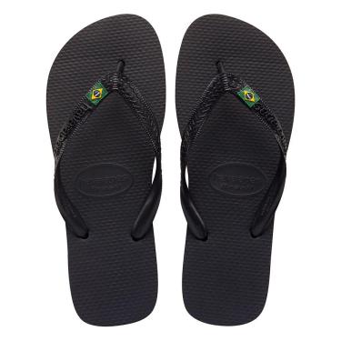 Imagem de Sandálias Havaianas Brasil Preto Tamanho 35/36 1 Par