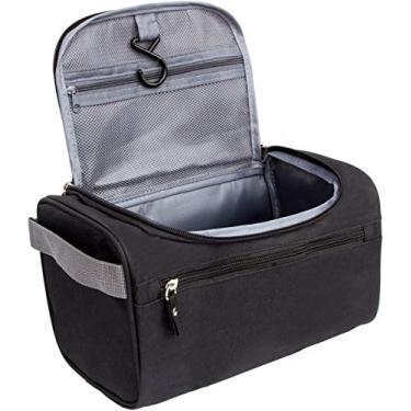Imagem de Bolsa de higiene pessoal de viagem pendurada para lavagem noturna bolsa de barbear para homens e mulheres bolsa de lavagem feminina, Preto/branco