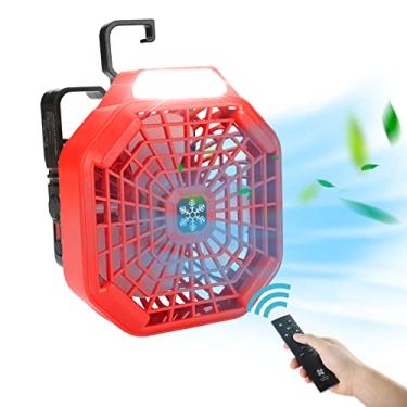 Imagem de Ventilador sem fio com controle remoto para bateria Craftsman V20, ventilador de acampamento com 3 configurações de velocidade de eficiência energética e luz LED regulável