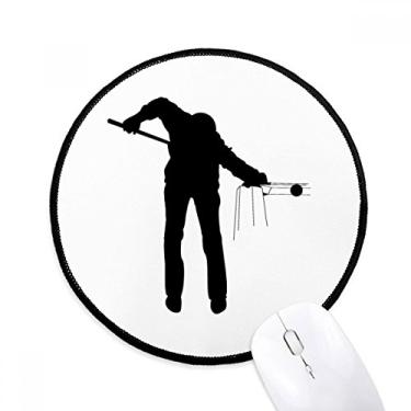 Imagem de DIYthinker Educação Física Esportes Bilhar Mouse Pad Desktop Escritório Tapete Redondo para Computador