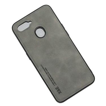 Imagem de Kepuch Silklike Capa para Oppo A7/A12/A5S - Case Placa de Metal Embutida para Oppo A7/A12/A5S - Cinza