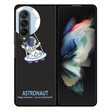 Imagem de Adorável e engraçado astronauta para Samsung Galaxy Z Fold 4 5G Z Fold 3 Hard PC Phone Case, FOLD, BKB01, para Samsung Z Fold3 5G