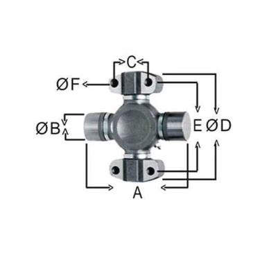 Imagem de CRUZETA CARDAN MULLER (WABCO) COMPACTADOR AP23/26 TC28 TM22 TM25 TM25CP TM28 TM31