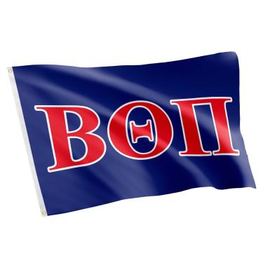 Imagem de Bandeira Beta Theta Pi Letra Fraternidade Bandeira grega Grande 1,8 m x 1,8 m Decoração de placa beta