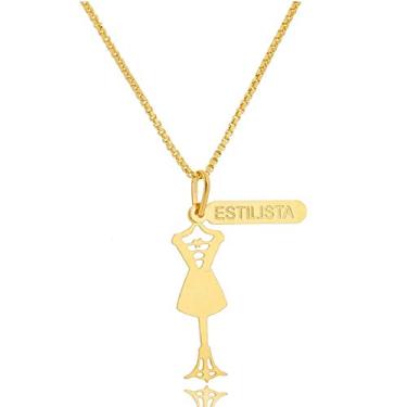 Imagem de Colar Profissão Estilista - Semijoia Folheada a Ouro Lua Mia Joias