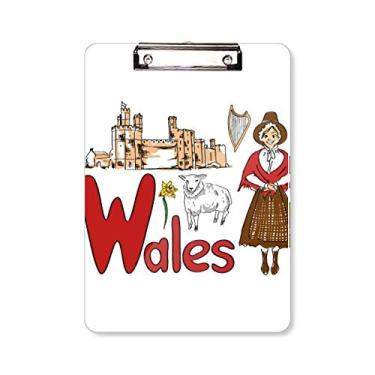 Imagem de Bloco de notas com símbolo nacional de Wales A4