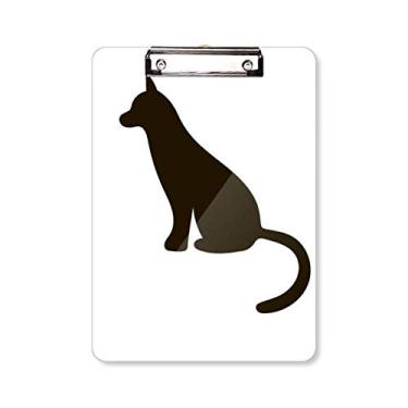 Imagem de Prancheta de desenho de animal fofo preto com placa de apoio A4