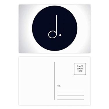 Imagem de White Music — Cartão postal pontilhado Mim preto, cartão de felicitações de aniversário